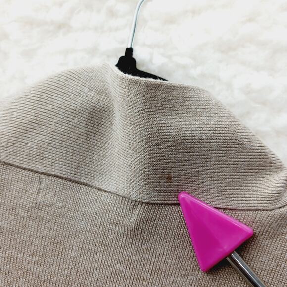 Sweater Cardigan Open 3X Oatmeal Beige Minimalist Quiet Luxury Capsule Soft Girl - Picture 3 of 9